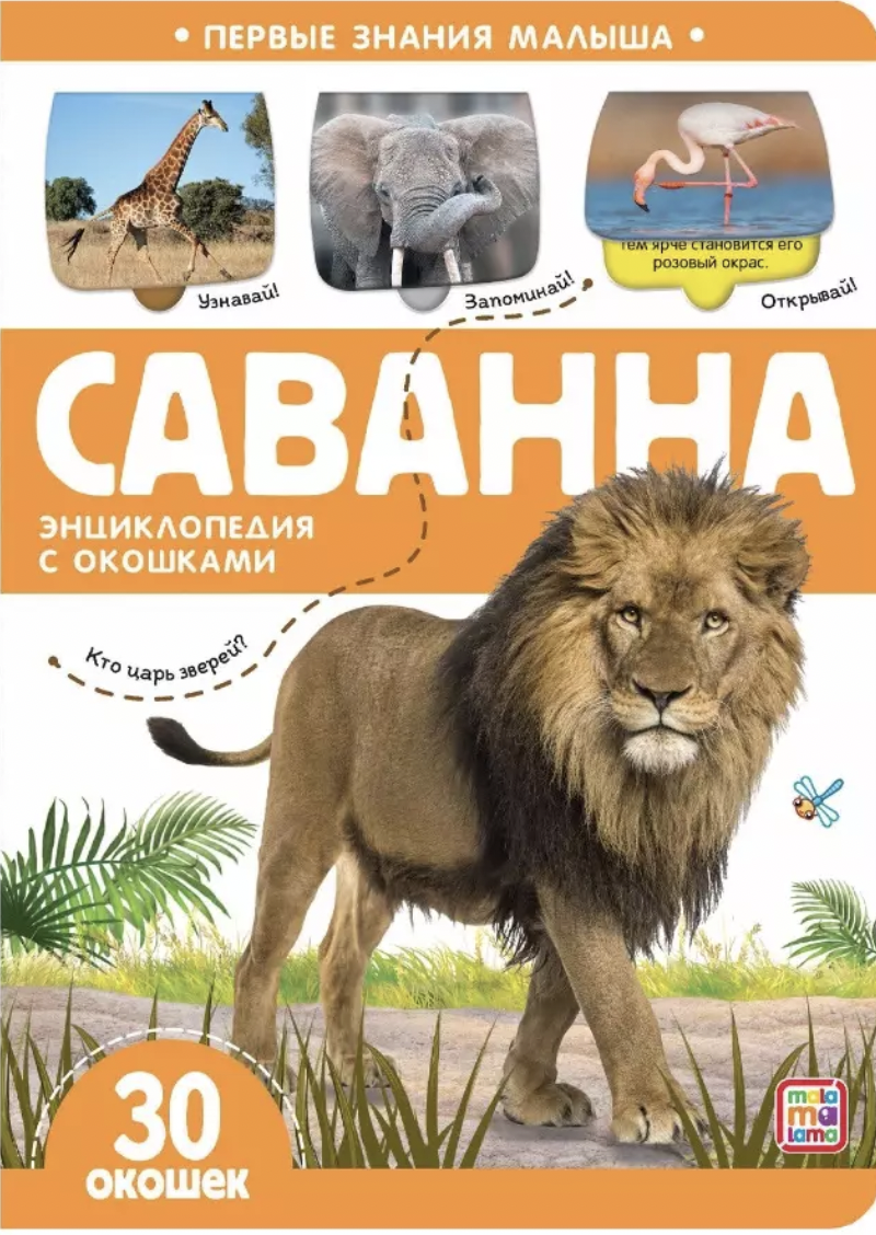 Первые знания малыша(с окошками). Саванна | (АльПако, тверд.)